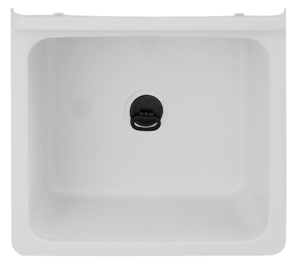Gamma Riva, univerzální plastová výlevka 40x38x22, 8 cm + sifon, 1-komorová, bílá, GMA-KGR40-WH