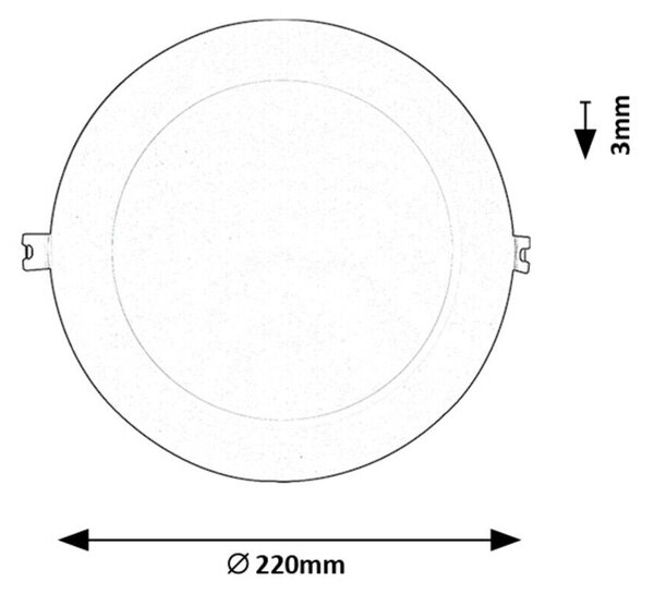 71235 LED Podhledové svítidlo LED/18W/230V pr. 22 cm bílá