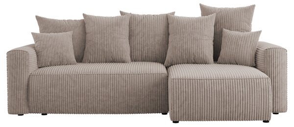 Rohová sedačka Denia (P) (světlohnědá). Akce -20%