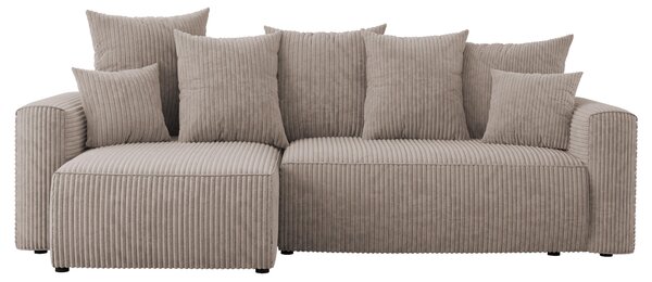 Rohová sedačka Denia (L) (světlohnědá). Akce -20%