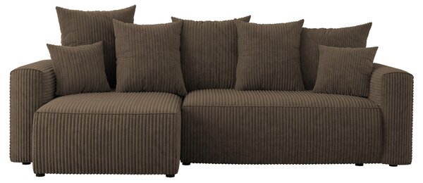 Rohová sedačka Denia (L) (tmavě hnědá). Akce -20%
