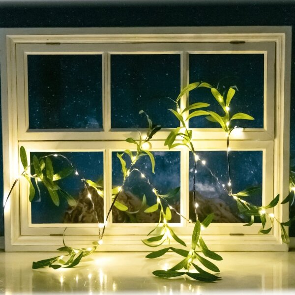 Aigostar - LED Solární řetěz 60xLED/4m IP65 teplá bílá olive