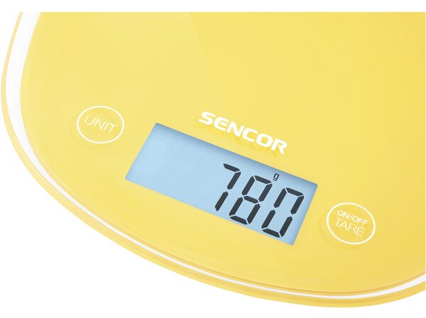 Sencor SKS 36YL kuchyňská váha, žlutá