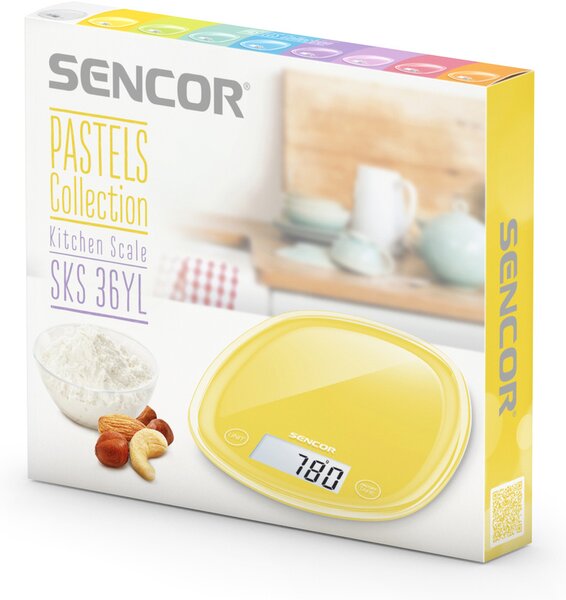 Sencor SKS 36YL kuchyňská váha, žlutá
