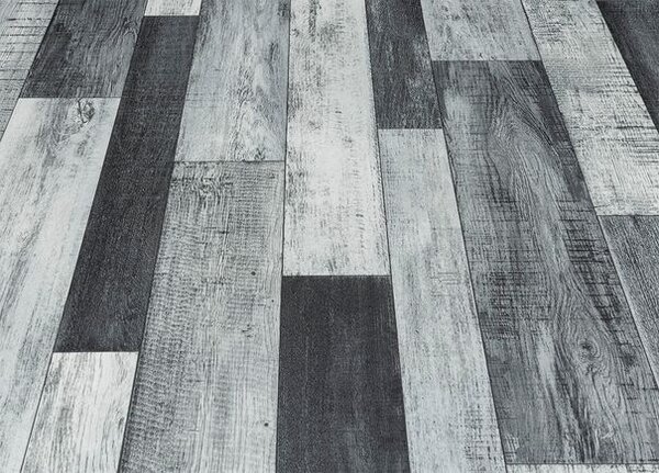 Breno PVC PLAZA Cuban Oak 909M - šedé dřevo, šíře 100 cm