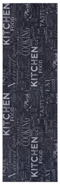 Koberec / Běhoun Hanse Home Cook & Clean Wild Kitchen Board černý / bílý