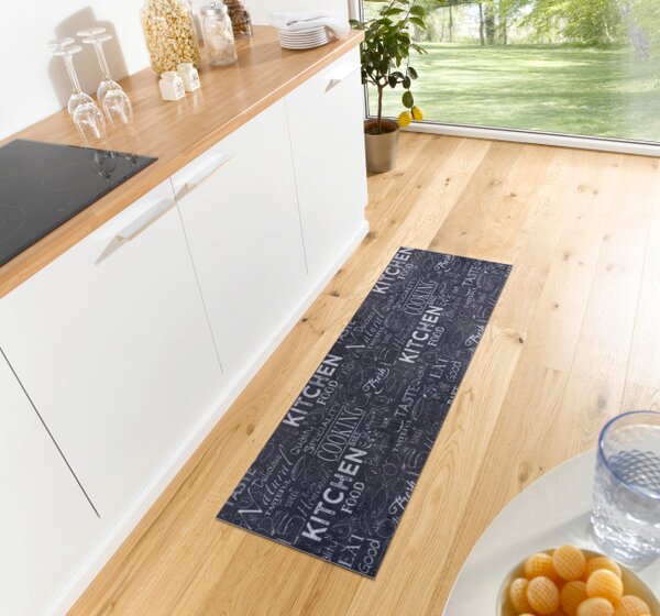 Koberec / Běhoun Hanse Home Cook & Clean Wild Kitchen Board černý / bílý