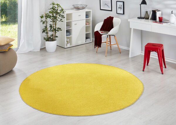 Koberec Hanse Home Fancy žlutý kruh