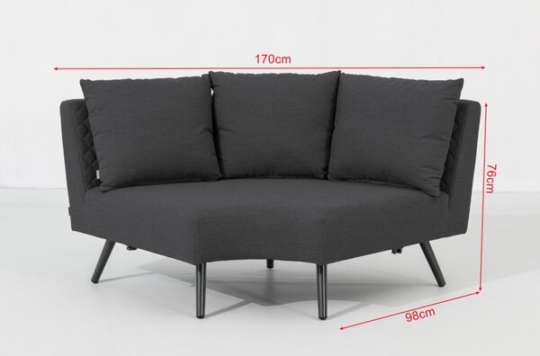 Doppler Melia LIKA-TEX® antracit - luxusní zahradní souprava