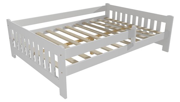 Vomaks Dětská postel DP 022 XL se zábranou Rozměr: 120 x 200 cm, Povrchová úprava: netransparentní barva bílá
