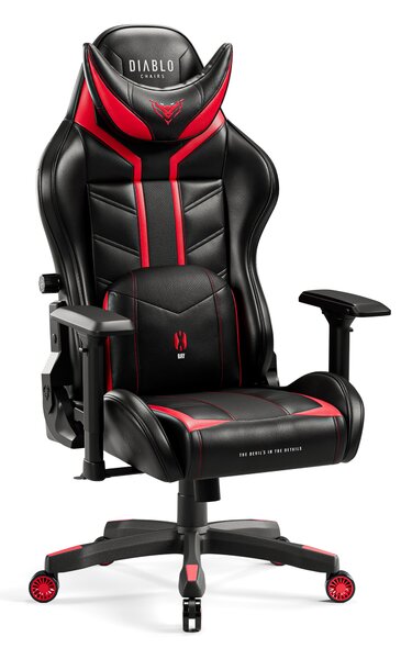Herní židle z ekokůže King Size, černý-červený: Diablo X-Ray 2.0
