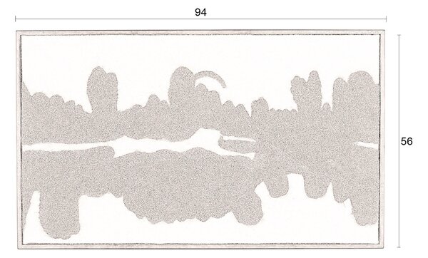 Abstraktní plstěný obraz DUTCHBONE SAMUDRA 54 x 94 cm