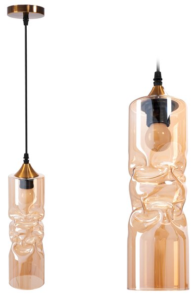 TOOLIGHT - Závěsná stropní skleněná lampa zlatá - APP901-1CP