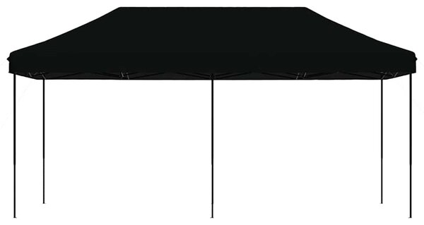 Skládací party stan pop-up černý 580 x 292 x 315 cm