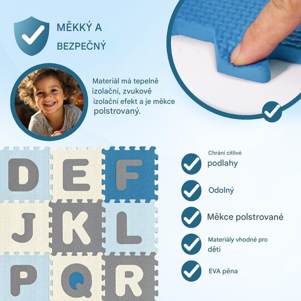 Deuba Dětská hrací podložka - modrá