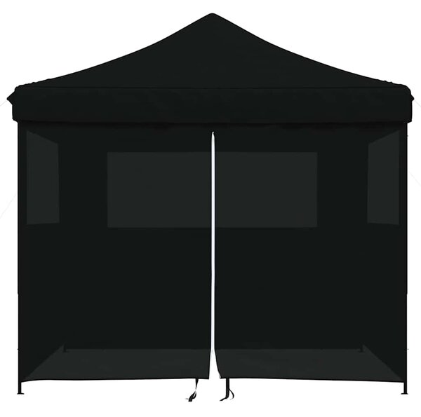 Skládací party stan pop-up se 4 bočními stěnami černý