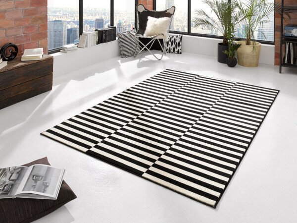 Koberec Hanse Home Gloria Panel černý / krémový