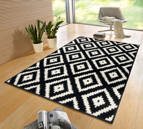 Koberec Hanse Home Hamla Diamond krémový / černý