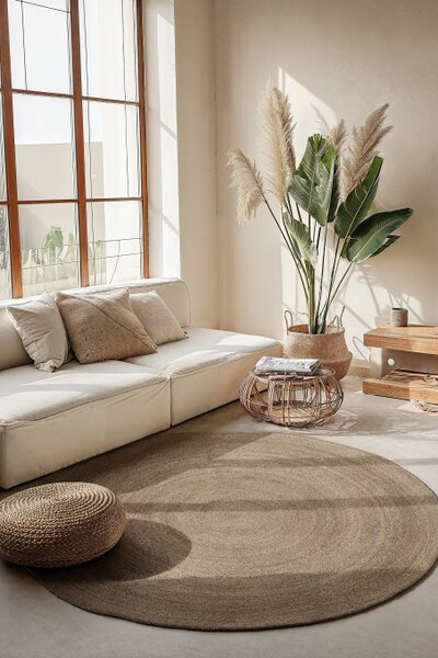Koberec Hanse Home Jute Braided Rangpur šedý / hnědý