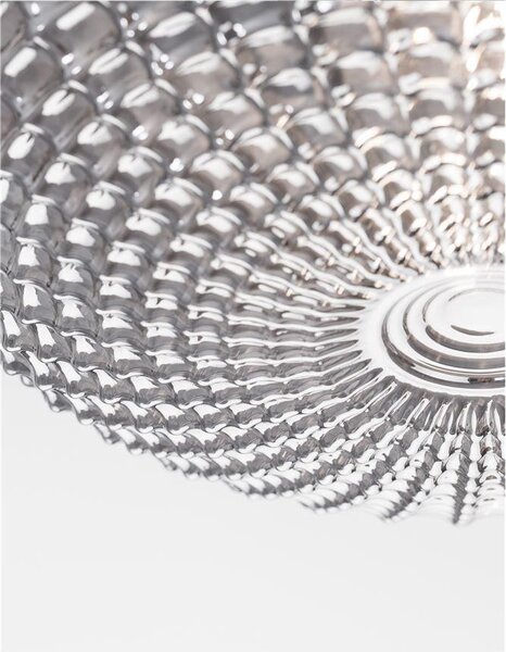 Nova Luce Stropní svítidlo CLAM kouřové chromové sklo bílá kov E27 2x12W IP44