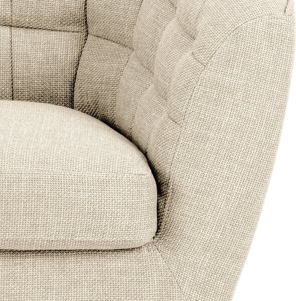 TŘÍMÍSTNÁ POHOVKA, textil, krémová MID.YOU - Pohovky, Online Only