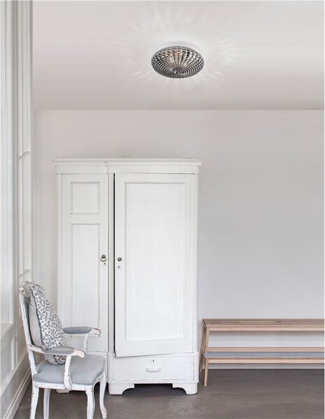 Nova Luce Stropní svítidlo CLAM kouřové chromové sklo bílá kov E27 2x12W IP44