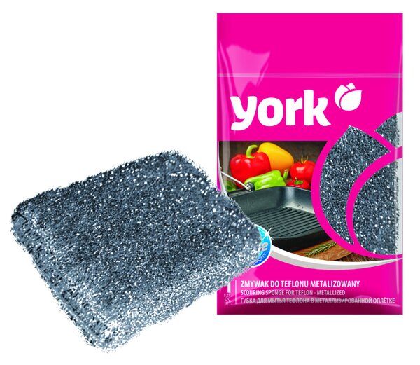 YORK Drhnoucí houbička na teflon – metalizovaná 1 ks