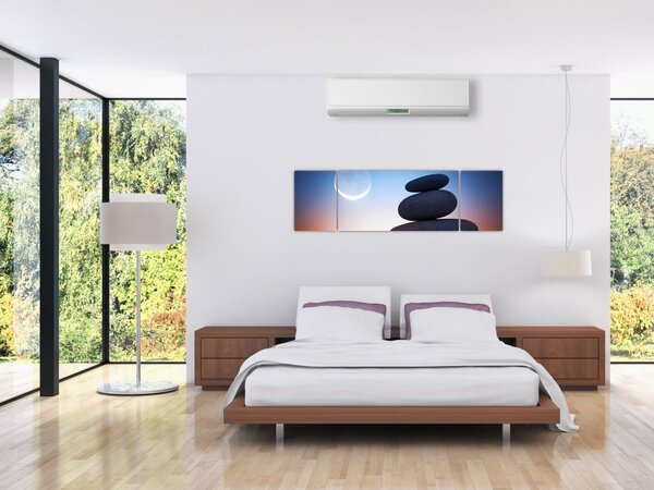 Obraz poskládaných kamenů na sobě (170x50 cm)