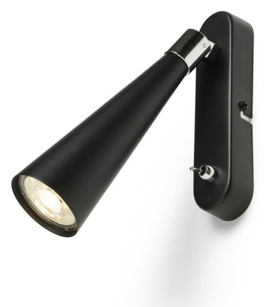 RED - DESIGN RENDL RENDL ALEXIS nástěnné bodové svítidlo černá chrom 230V GU10 5W R14467