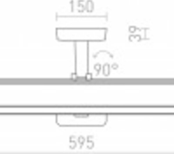 RED - DESIGN RENDL RENDL ALISA 60 nástěnné svítidlo matná černá plast 230V LED 12W 3000K R14148