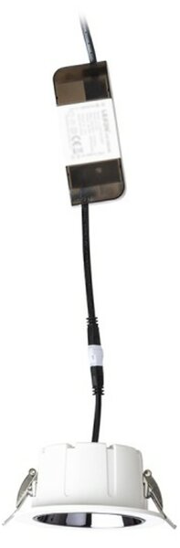 RED - DESIGN RENDL RENDL ANSEL zápustné svítidlo bílá černý chrom 230V LED 12W 60° 3000K R14238