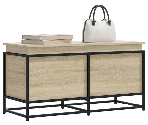 Úložný box s víkem dub sonoma 100x40x51,5 cm kompozitní dřevo