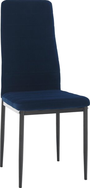 Tempo Kondela Jídelní židle COLETA NOVA modrá, velvet látka/černý kov