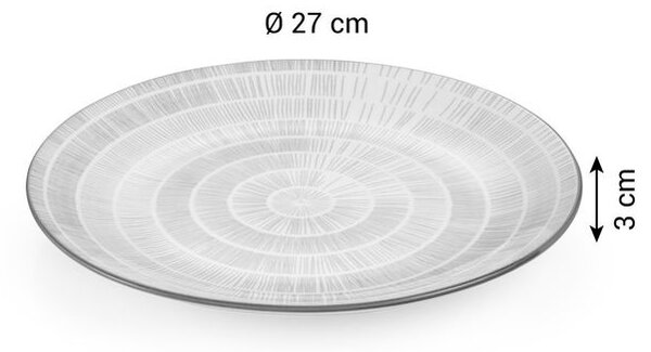 Mělký talíř FRESCO ø 27 cm, Mikado