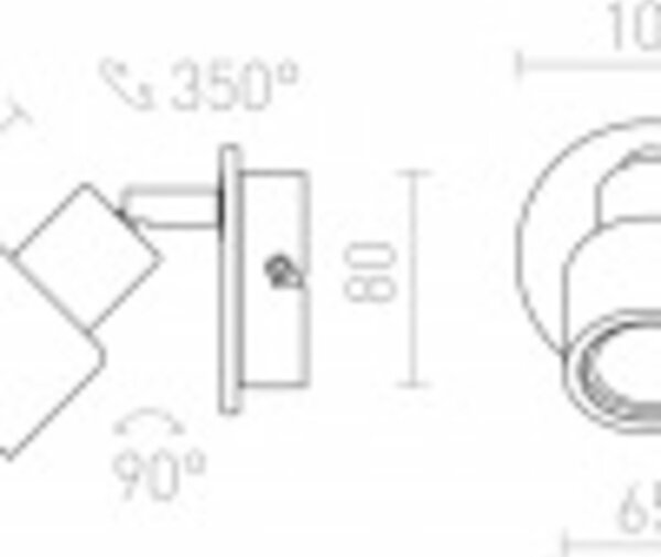 RED - DESIGN RENDL RENDL ASTRA nástěnné bodové svítidlo korek/černá 230V GU10 4.5W R14464