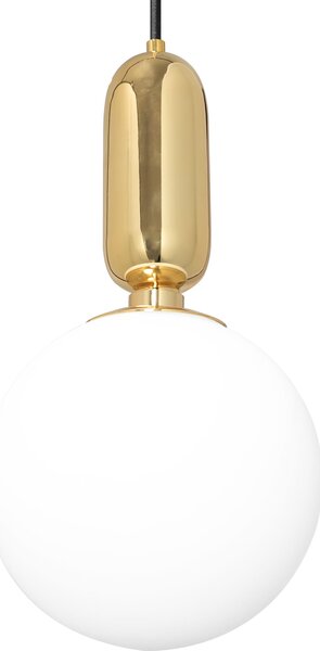Toolight Toolight, Kovová stropní lampa skleněná APP474-1CP, zlatá, OSW-00606