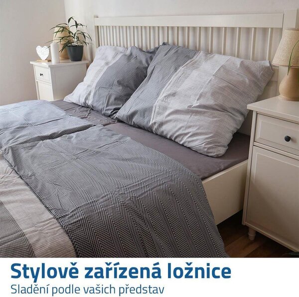 Bavlněné povlečení - šedé