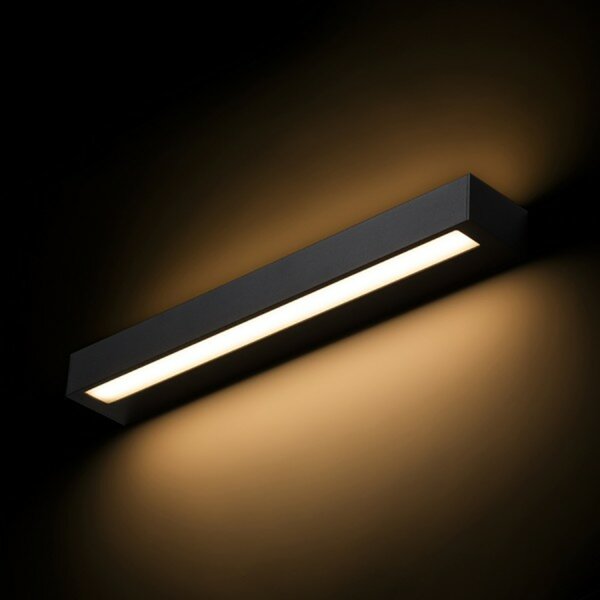 RED - DESIGN RENDL RENDL ASTER 50 nástěnné svítidlo černá mléčný akryl 230V LED 2x10W IP65 3000K R14199