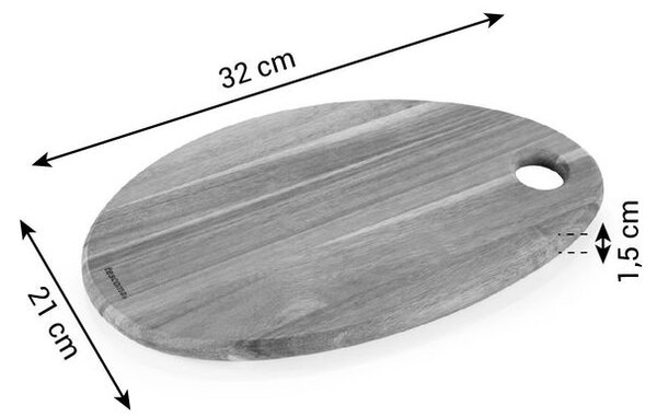 Servírovací a krájecí deska oválná FEELWOOD 32 x 21 cm