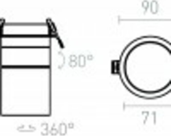 RED - DESIGN RENDL RENDL AUGUSTA zápustné svítidlo bílá/černá 230V LED 12W 36° 3000K R14239