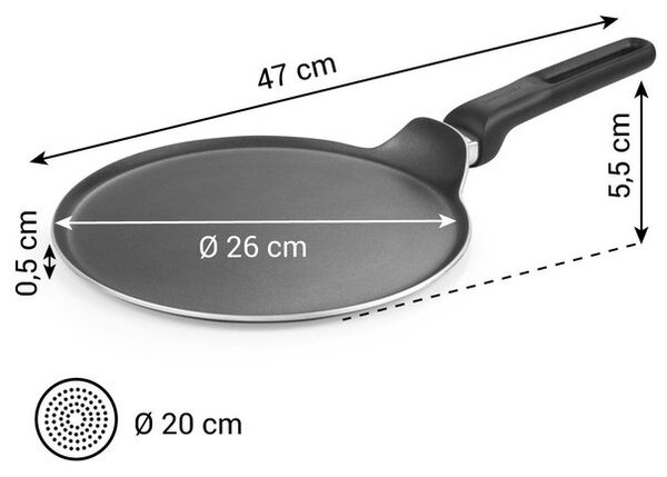 Pánev na palačinky BRAVA ø 26 cm