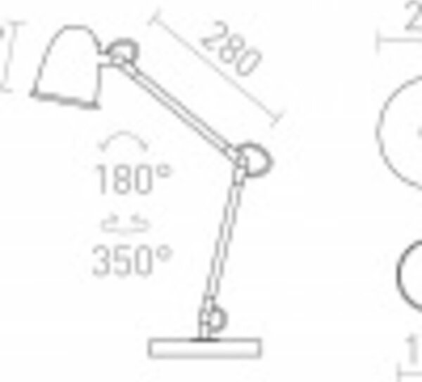 RED - DESIGN RENDL RENDL DANNY stolní lampa černá mosaz 230V E14 5W R14188
