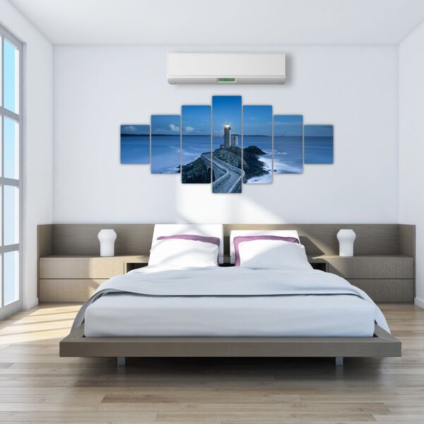 Obraz majáku a moře (210x100 cm)