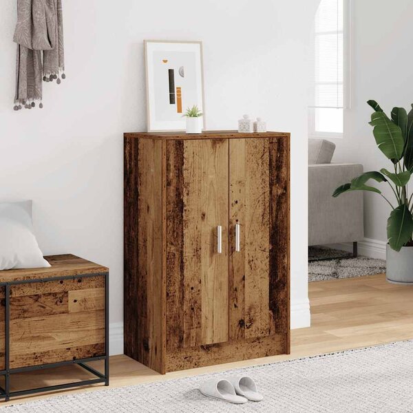 Botník old wood 60 x 35 x 92 cm kompozitní dřevo