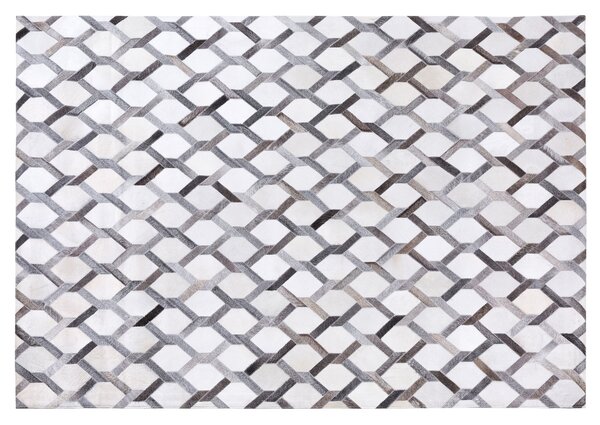 Koberec AYDIN Šedá 140 x 200 cm Kůže