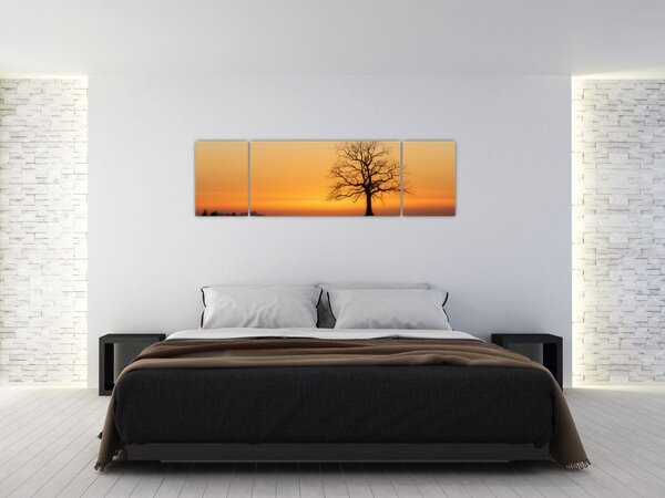Obraz západu slunce na louce (170x50 cm)