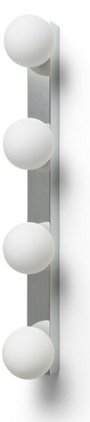 RED - DESIGN RENDL RENDL DOMINO IV nástěnné svítidlo chrom/opálové sklo 230V G9 4x6W IP44 R14390