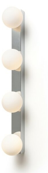 RED - DESIGN RENDL RENDL DOMINO IV nástěnné svítidlo chrom/opálové sklo 230V G9 4x6W IP44 R14390