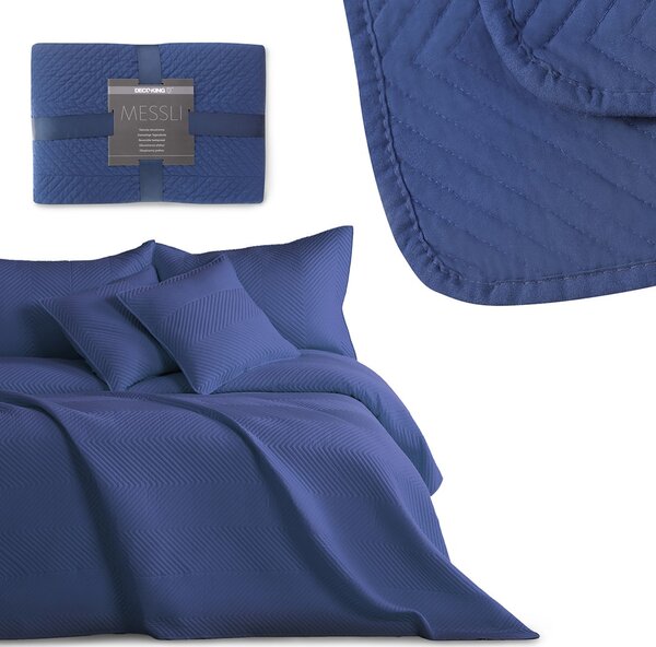 FLHF Přehoz na postel Messli, džínová modrá Rozměr: 170x210