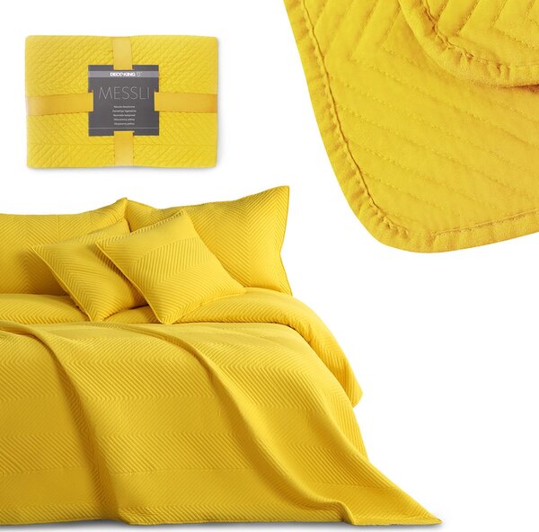 FLHF Přehoz na postel Messli, medově žlutá Rozměr: 170x210